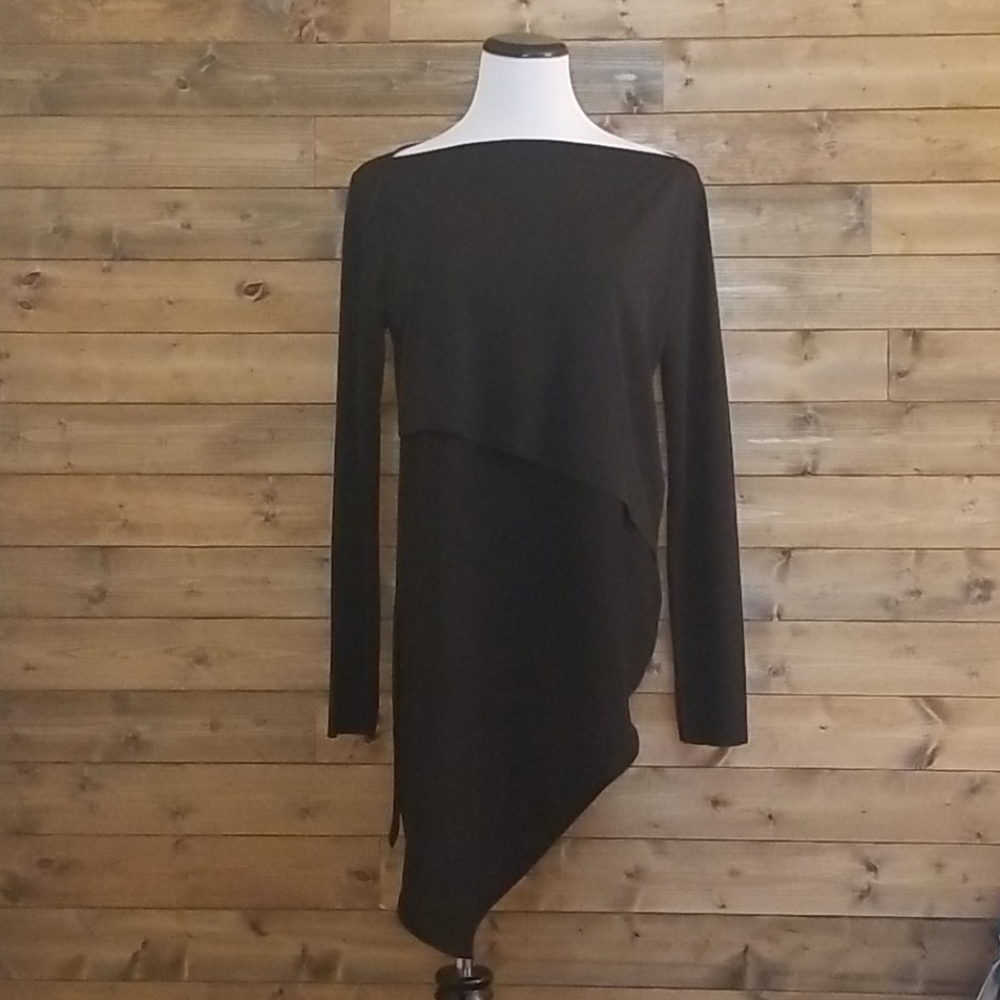 ZARA - Asymmetrical Black Tunic - NWT - Large